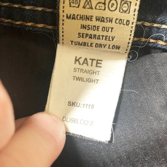 DL1961 Kate Slim Straight Twilight Dark Wash Jeans - Picture 8 of 10
